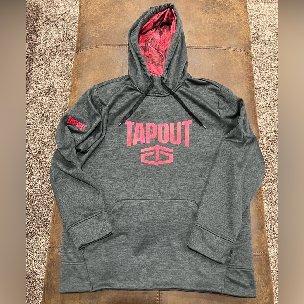 Tapout Tap out MMA hoodie long sleeve sweatshirt men’s XL carbon gray camo red